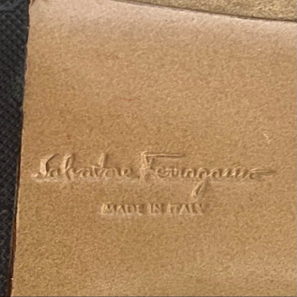 Salvatore Ferragamo Suede/Snake Embossed Leathr Pointed Cap Toe Heels/Shoes 9.5B - Picture 11 of 16